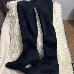 Stuart Weitzman Navy Over-the-Knee Boots